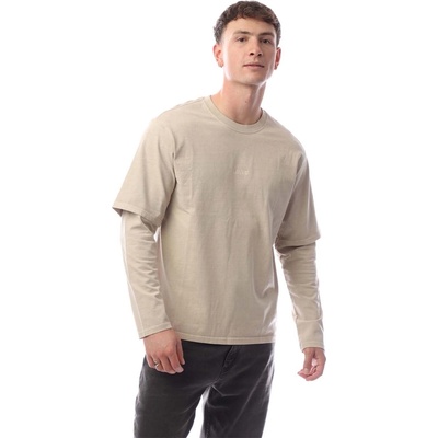 Levi's Тениска Levis Men's Twofer Garment Dye Feather Long Sleeve T-Shirt - G Dye Fthr Gray