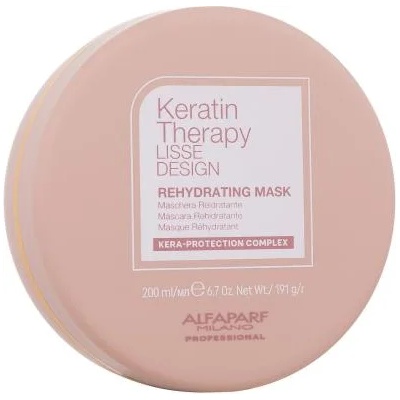 ALFAPARF Milano Keratin Therapy Lisse Design Rehydrating хидратираща маска за коса 200 ml за жени