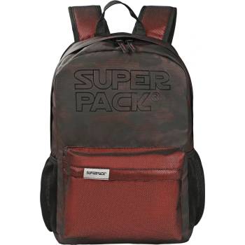 S-Cool Ученическа раница s-cool олекотена superpack, по-тъмно червено