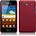 Samsung I9070 Galaxy S Advance Твърд Калъф Червен + Протектор