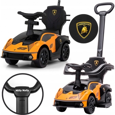 MILLY MALLY so zvukom a vodiacou tyčou Milly Mally LAMBORGHINI ESSENZA SC V12 oranžové