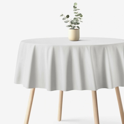 Goldea okrúhly obrus 100% bavlnené plátno svetlo sivý Ø 150cm