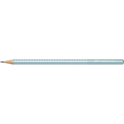 Faber-Castell Графитен молив, B, триъгълен, FABER-CASTELL "Sparkle", металик океанско синьо 118262 (118262)