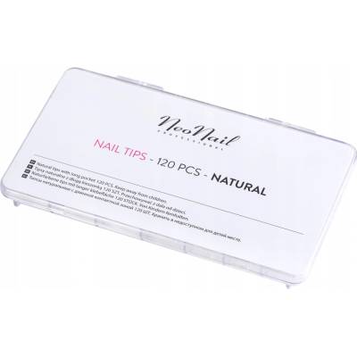 NeoNail Tipsy přírodní s dlouhou kapsou 120 ks