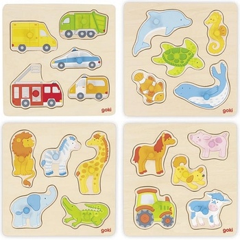 Image 1 of Goki Дървен пъзел с дръжки Goki - Асортимент (57444)