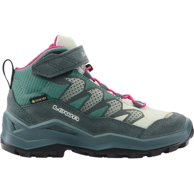 Lowa Детски туристически обувки Lowa Kid's Maddox Pro GTX Mid VC Walking boots - Petrol / Pink - размер 24 (EU) (702-4383-0912)