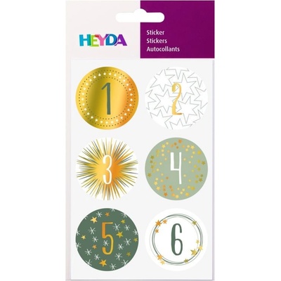 Heyda Samolepky A6 - čísla na adventní kalendář č.3
