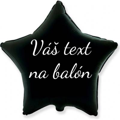 Personal Godan Fóliový balón s textem Černá hvězda 45 cm
