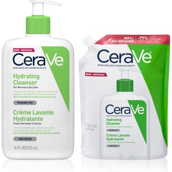 CeraVe Sustainable Hydrating Cleanser Kit почистваща емулсия изгодна опаковка