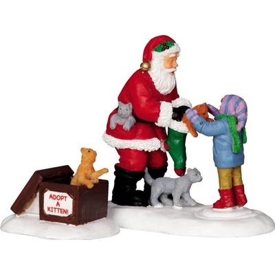 Figúrky Lemax 22045 Santa a mačiatka 2 dielny set