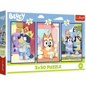 Trefl Детски пъзел Trefl от 3 x 50 части - Семейството на Блуи (34890) - baby