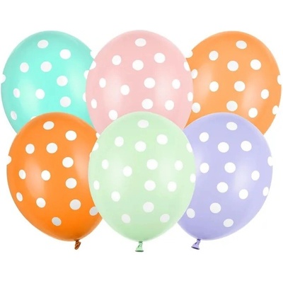 PartyDeco Bodkovaný balónik farebný