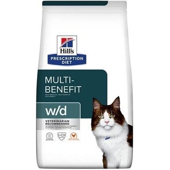 Hill's Hills Prescription Diet w/d Multi-Benefit - за котки с диабет, с пилешко 3kg