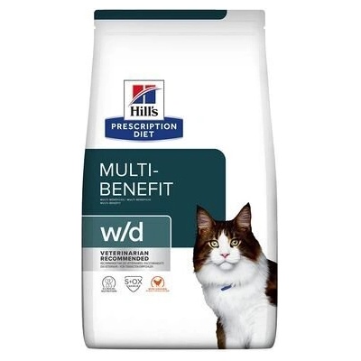 Hill's Hills Prescription Diet w/d Multi-Benefit - за котки с диабет, с пилешко 3kg