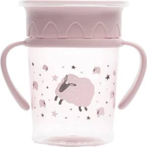 Lorelli Неразливаща се чаша с дръжки Lorelli My Friend - 360°, 275 ml, розова (10230520005)