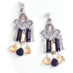 Dannyra Пищен дизайн обици с дантела и Swarovksi Dannyra Jewels