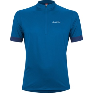 Löffler Мъжка фланелка с къс ръкав за колоездене Löffler Bike Shirt Half-Zip Pukka Cycling jersey - Marin - размер 52 (EU) (056-3502-0613)