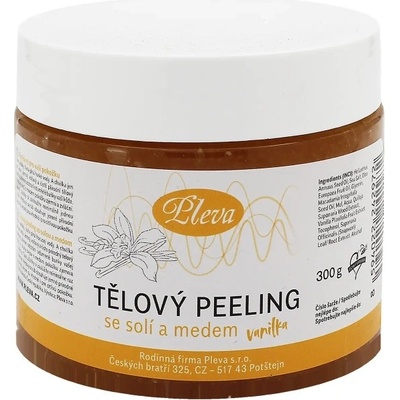 Pleva tělový peeling se solí a medem s vůní vanilky 300 g – Zboží Dáma