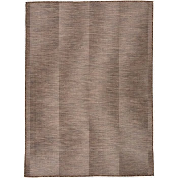 Image 1 of vidaXL Градински плоскотъкан килим, 200x280 см, кафяв (340791)