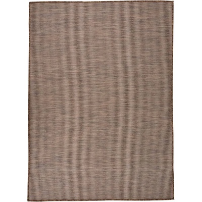 vidaXL Градински плоскотъкан килим, 200x280 см, кафяв (340791)