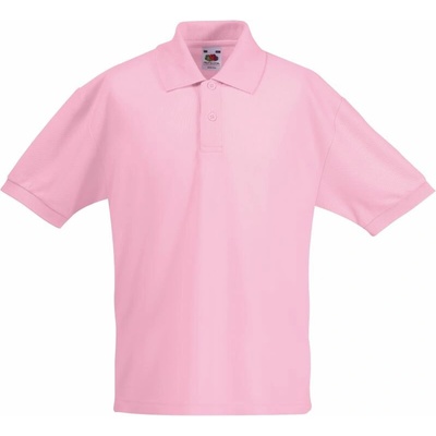 Fruit of the Loom polokošile piqué polo světle růžová