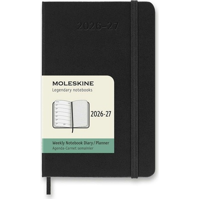 Moleskine 2026-27 A6 týdenní černý