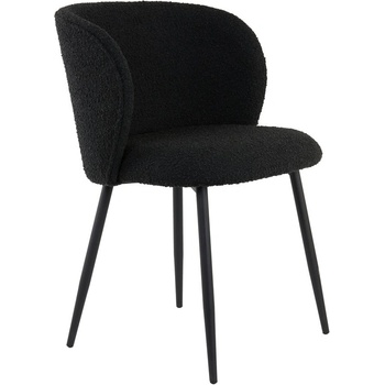 Light & Living Черен тапициран трапезен стол Elyna - Light & Living (6772912)