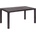 TopMebel Маса Kalan TopMebel от полипропилен в кафяв цвят 150x90x75cm