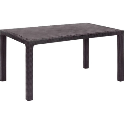 TopMebel Маса Kalan TopMebel от полипропилен в кафяв цвят, 150x90x75 см