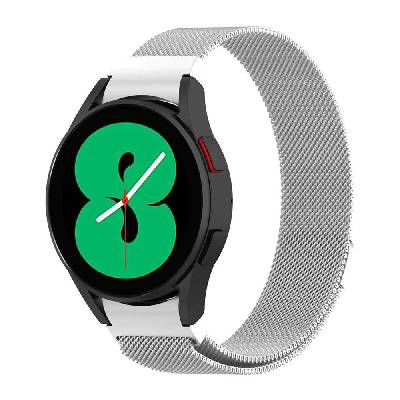 OEM Kovový náramek Milánský tah pro chytré hodinky Samsung Galaxy Watch 4/5/6 20mm Farba: Stříbrná