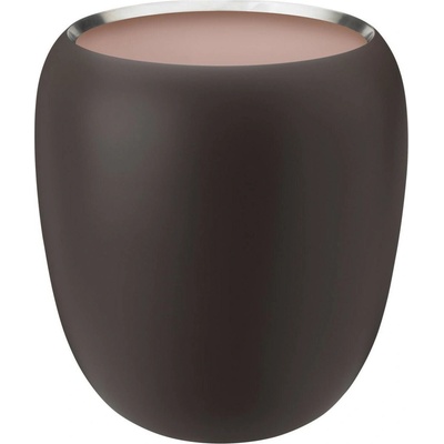 Stelton Váza ORA 22 cm, tmavo púdrová, nerezová oceľ