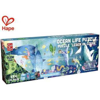 Image 1 of Hape - Дървен панорамен пъзел 200 части - Океан