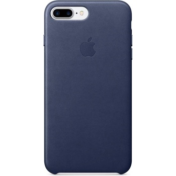 Apple iPhone Leather Case - оригинален кожен кейс (естествена кожа) за iPhone 8 Plus, iPhone 7 Plus (тъмносин)