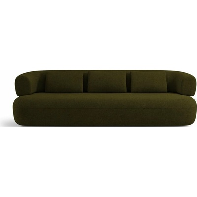 Micadoni Home Zelená pohovka z textílie bouclé 226 cm Jenny