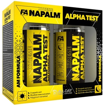 Image 1 of FA Nutrition Xtreme Napalm Alpha Test | AM & PM Formula [120 + 120 Таблетки]