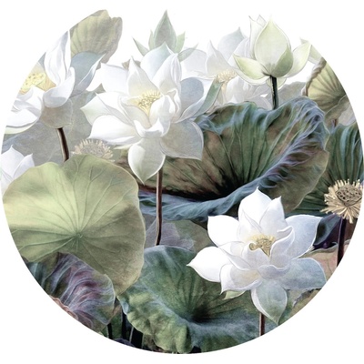 AG Design CR3334 Samolepicí vliesová fototapeta Embossed Flowers rozměry 140 x 140 cm