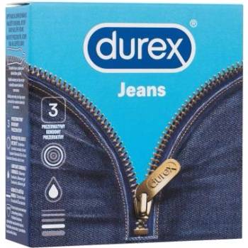 Durex Jeans 3 бр латексови презервативи със силиконов лубрикантен гел