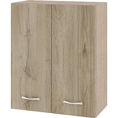 ИРИМ Горен шкаф с две врати и рафт Сити МДА-3 мока / дъб сонома арвен 60 см