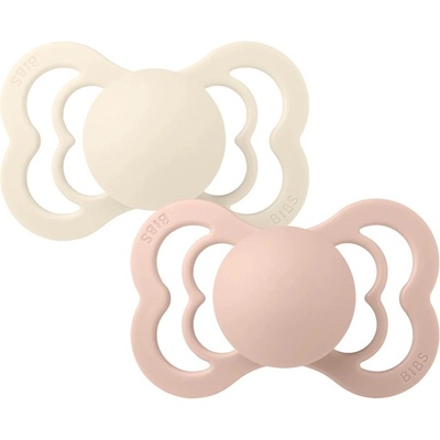 BIBS Залъгалки Bibs - Supreme, Ivory-Blush, каучук, 0-6 м, 2 броя (170220)