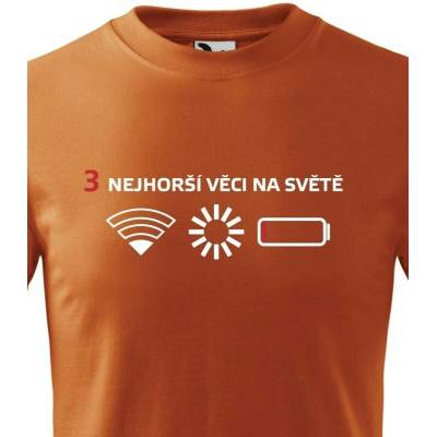Dětské tričko 3 nejhorší věci na světě OranžováCanvas Dětské tričko Bezvatriko.cz 1