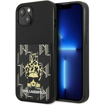 KARL LAGERFELD Кейс Karl Lagerfeld KLHCP13MCANCNK за iPhone 13 6.1", твърд, черен / черен, Karlimals Cardslot (3666339049775)