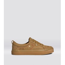 Cariuma OCA Low All Camel Suede Embroidered Sneaker