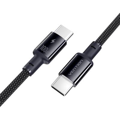 Vention TSCBG USB 2.0 C Male to C Male 5A Dirt-Resistant 1,5m černý
