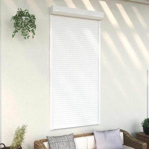 vidaXL Ролетна щора Бял 110 x 220 cm Алуминий и полиреутан (42047058)