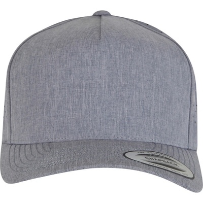Flexfit Kšiltova YP Classics 5389AP 5 panelová laser cut COT5589AP61099 heather gre Melír šedá