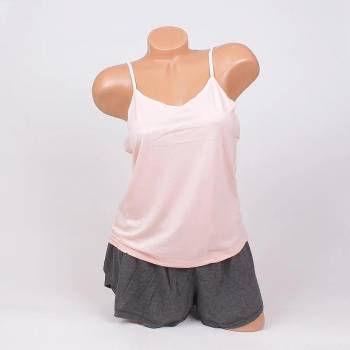 Image 1 of Лятна пижама с потник в розово и цвят антрацит