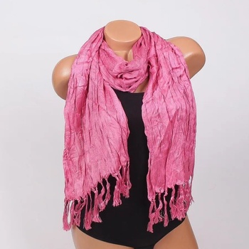 Image 1 of Розов шал с мачкан ефект и ресни