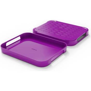 Trebonn Поднос за сервиране Trebonn Pile S 1723123, 31x24.5 см, Меламин, Съвместим със съдомиялна машина, Лилав (Pile S 1723123)