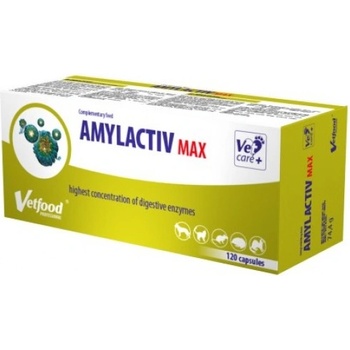 VetFood Amylactiv Max - хранителна добавка за животни с храносмилателни проблеми, 120 капсули - Полша