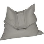PUFRELAX Пуф, Голяма възглавница, 350л. , Magic Pillow - Teteron Grey, Перящ се калъф, За открито, Пълнеж от Полистиролни перли, 8292 (PUF-G-MP-TEX-GRE) - topmall